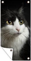 Schuttingposter Katten portret - 100x200 cm - Tuindoek