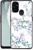 Foto hoesje OnePlus Nord N100 Telefoonhoesje met Zwarte rand Blossom White