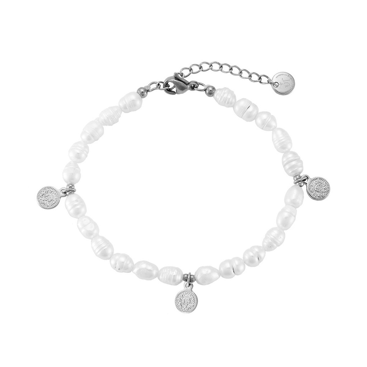 Dottilove Parel Dames Armband - RVS en Zoetwaterparel Armband