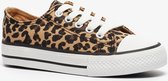 Kinder canvas gympen met luipaardprint - Bruin - Maat 31