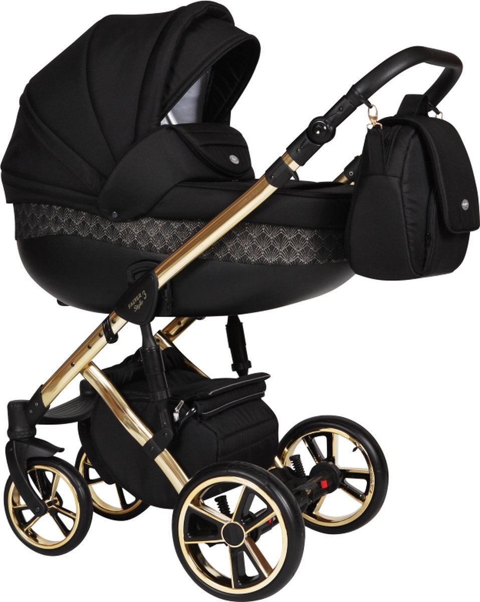 Onrechtvaardig grind andere Baby Merc Faster 3 Kinderwagen - Zwart/Goud Limited Edition - Kinderwagen  incl. Autostoel | bol.com