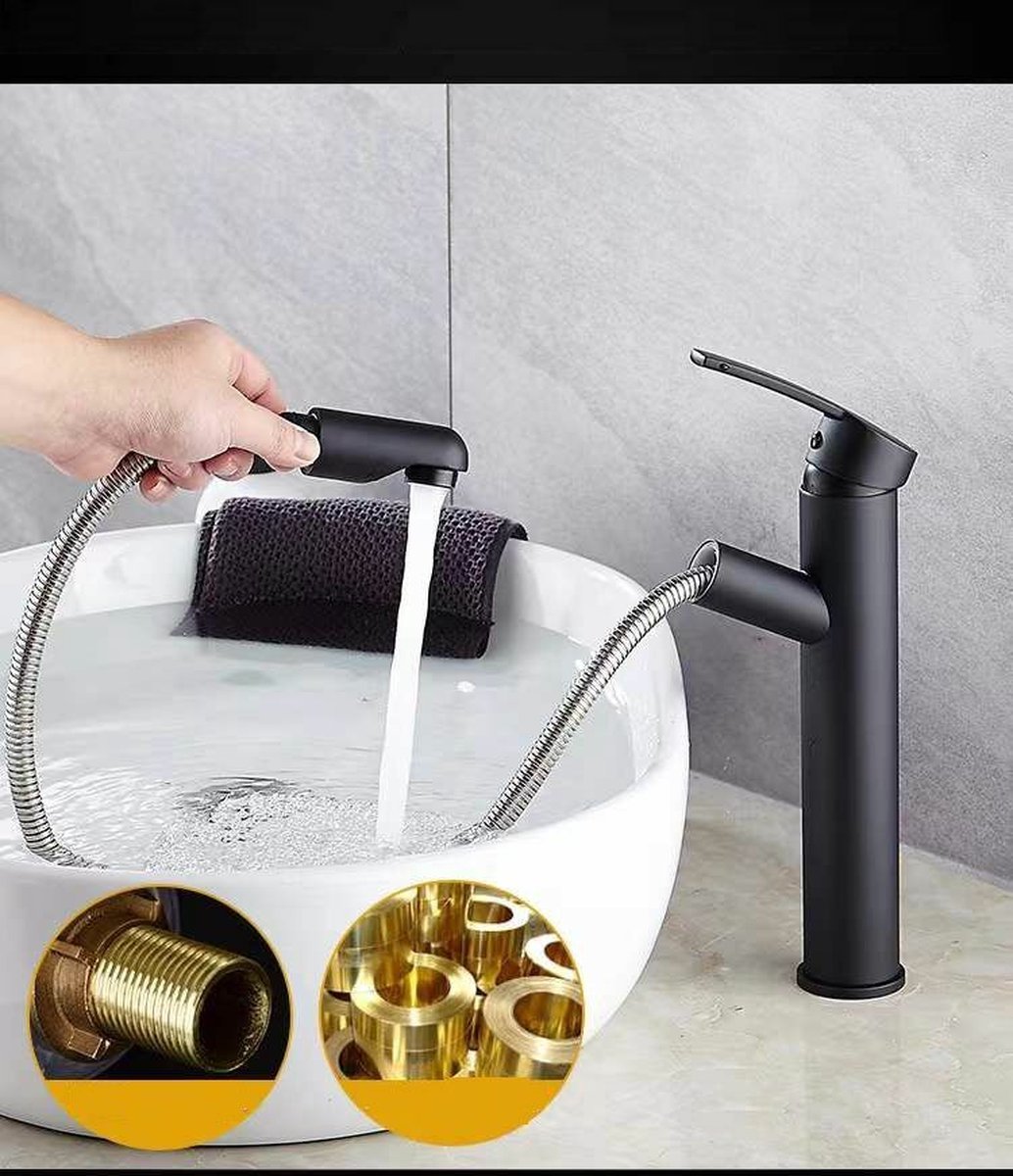 Design Sanitair Winkel | Moderne Luxe Design Wastafel Mengkraan Zwart Creatieve Waterval Kraan Mat zwart B - - Design Sanitair Winkel Design Sanitair Winkel | Moderne Luxe Design Wastafel Mengkraan Zwart Creatieve Waterval Kraan Mat zwart B - - Design Sanitair Winkel