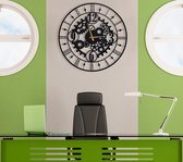 Monteur Metaal Wandklok met gemengde nummers; Wall Art, Wall Decor- 24"-60cm Silent Wheel of Time Metal Clock for Home, Office, Kitchen, Room