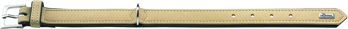 Popular leder halsband beige