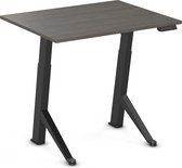 Worktrainer - YDesk - Klein zit sta bureau - Elektrisch - Memory display - 100x80 cm - Zwart/Bruin eiken