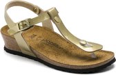 Papillio teenslipper sleehak goud- normaal-  maat 41