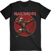 Iron Maiden Heren Tshirt -L- Senjutsu Eddie Archer Red Circle Zwart