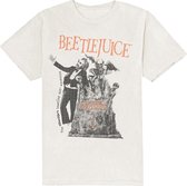 Beetlejuice Heren Tshirt -M- Here Lies Beetlejuice Creme