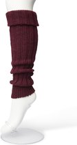 Bonnie Doon Beenwarmers Donker Rood Unisex Onze Size - Dames en Heren - Sleever - Legwarmer - Grof Gebreid - Wol - 1 paar - Warm - Comfortabel - Donkerrood - Gemeleerd Rood - Dark