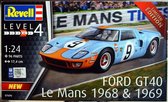 1:24 Revell 07696 Ford GT 40 Le Mans 1968 Kit plastique