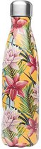 Boxxxie - Qwetch RVS drinkfles 500 ml  Tropical Yellow Flowers