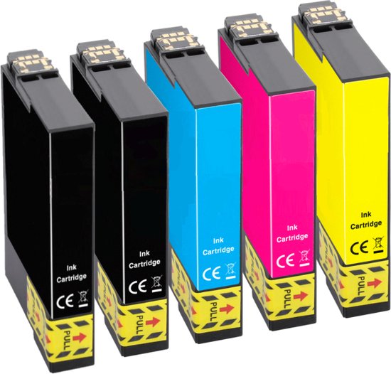 Compatible inkt cartridges voor Epson 29 / 29XL | Multipack van 5 cartridges voor Expression Home XP235, XP245, XP247, XP255, XP257, XP332, XP335, XP342, XP345, XP32, XP355, XP432, XP435, XP442, XP445, XP452, XP455