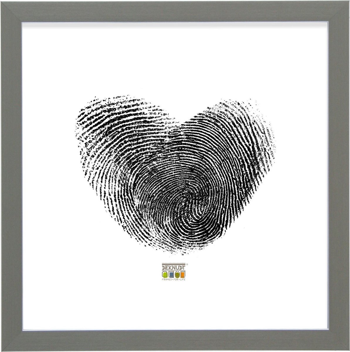 Deknudt Frames Fotolijst - Grijs met zilverbies - S41VK7 - 15x15 cm