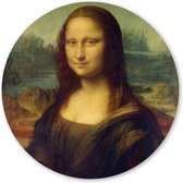Wandcirkel Mona Lisa - 90 cm - Forex - Schilderij Oude Meesters