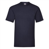 Fruit of the Loom T-shirt Valueweight, Deep Navy, Maat XL ( 5 stuks onbedrukt)