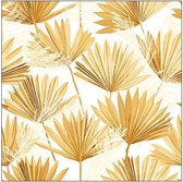 Ambiente - Papieren Servetten Palm Leaf Gold 33 - FSC Mix - 16.5x16.5 cm