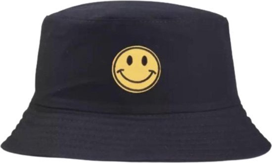 Bucket Hat Smile - Maat One Size - Zwart