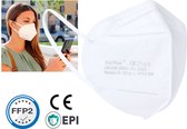 FFP2 mondkapje - mondmaskers - CE gekeurd - grafeen vrij - per stuk verpakt - 20 stuks - wit