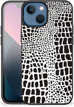 Smartphone Hoesje Apple geschikt voor iPhone 13 mini Beschermhoesje met Zwarte rand Slangenprint