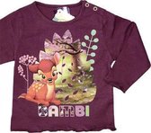 Disney Meisjes Longsleeve - Paars - Bambi - T-shirt met lange mouwen - Maat 86