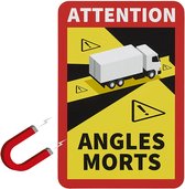 Pro Plus Magneetsticker - Dodehoek Markeringssticker - Vrachtwagen - "Attention Angles Morts!"