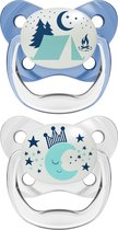 Dr. Brown's - Fopspeen - Glow In The Dark - 6/18 maanden - Blauw - 2 Stuks