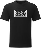 T-Shirt - Casual T-Shirt - Fun T-Shirt - Fun Tekst - Actueel - Zwart - Beer O'clock - Bier - Beer T-shirt - Bier Shirt  - Oktober Fest - Maat XL