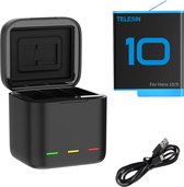 Telesin Oplaadbox met 1 batterij voor GoPro 9 & GoPro 10