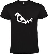 Zwart T shirt met Wit  "No Fear " logo print Wit size S