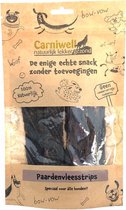 Carniwell - paardenvleesstrips - 100 Gram - Hypoallergeen Kauwsnack - Hondensnoepjes - natuurlijke hondensnacks paard