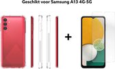 Samsung Galaxy A13 5G anti shock case - Galaxy A13 transparant anti schok hoesje - Samsung A13  back cover - Schokbestendig - Anti Shock + screen protector tempert glas