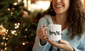 Paw Love Heart Keramische Mok, Koffiemok Met Schattige Pootafdruk, Koffie Minnaar Cadeau Idee, Uniek Cadeau Mok Voor Hondenbezitters, D015-125W, 11oz,