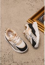 leopard sneakers wit maat 33 Rock&joy