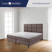 Luna Bedden - Boxspring Bella - 200x220 Compleet Bruin 8vaks Bed
