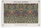 Walljar - William Morris - Violet and Columbine - Muurdecoratie - Plexiglas schilderij