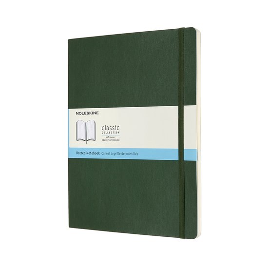 Moleskine Notebook-Xl-Dots-Green-Soft Cover