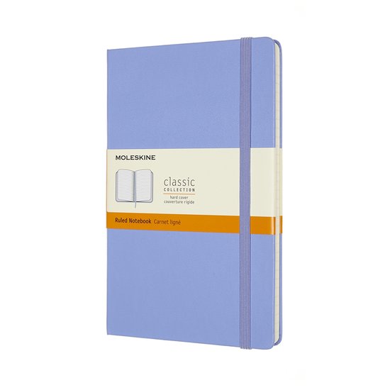 Moleskine Classic Notitieboek - Large - Hardcover - Gelinieerd - Hortensia Blauw - Moleskine