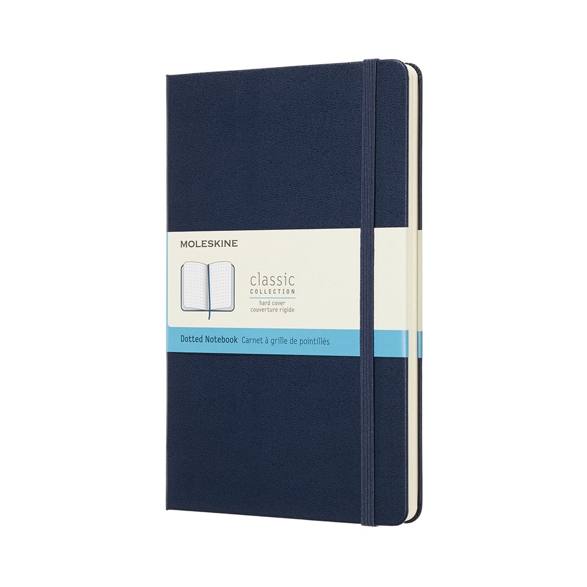 Moleskine Classic – Notitieboek – Bullet Journal – Large – 13x21cm – Hardcover – Gestippeld – Dotted – Saffier Blauw