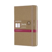 Moleskine notitieboek-Two-go-Medium-Ruled-Plain-kraft brown