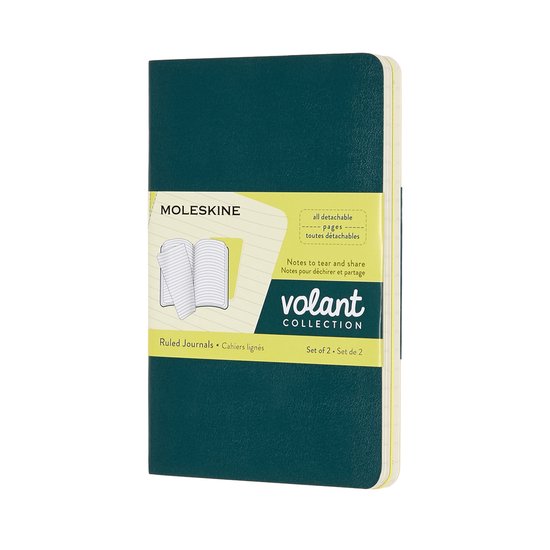 Moleskine Volant Journals - Pocket - Gelinieerd - Groen/Geel