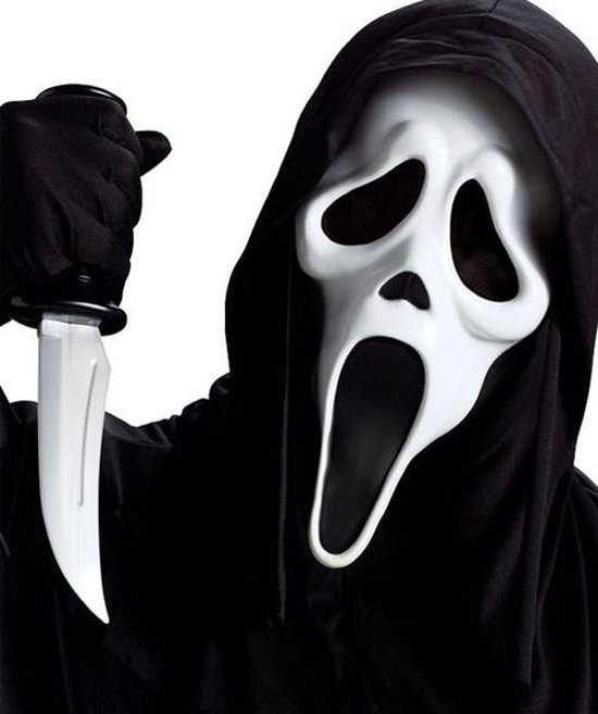 terras tieners Haas Halloween Scream masker met zwarte kap | bol.com