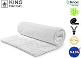 King - Classic - Topdek - Matras - Nasa - Traagschuim - Visco - Rits - 140 x 200cm Dikte 7cm