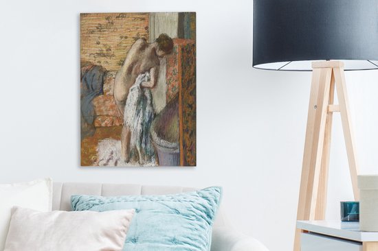 Tableau sur toile Après le bain - peinture d' Edgar Degas - 30x40 cm - Décoration murale