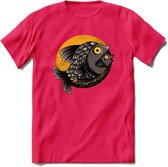 Vissen T-Shirt | Grappig Verjaardag Vis Hobby Cadeau Shirt | Dames - Heren - Unisex | Tshirt Hengelsport Kleding Kado - Roze - S