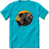 Vissen T-Shirt | Grappig Verjaardag Vis Hobby Cadeau Shirt | Dames - Heren - Unisex | Tshirt Hengelsport Kleding Kado - Blauw - M
