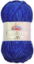 Himalaya VELVET 90029 Pruisisch Blauw Fluwelen Garen, Breien en Haken, 100g, Super Zacht, Fluweel Breigaren, Volumineuze Pluche, Schijnen Fluweelachtig, Chenille Dolphin Baby Wol, Amigurumi, 