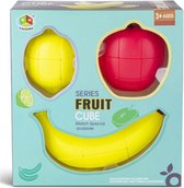 FANXIN Fruit kubus set - Fruit kubus - Kubus set - Cube set - 3 stuks - 3 delig - Citroen/appel/banaan kubus  - Breinbrekers - Leeftijd 3+