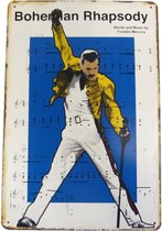 Wandbord Concertbord - Freddie Mercury Bohemian Rhapsody Queen