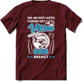 Val Me Niet Lastig Tijdens Het Vissen T-Shirt | Blauw | Grappig Verjaardag Vis Hobby Cadeau Shirt | Dames - Heren - Unisex | Tshirt Hengelsport Kleding Kado - Burgundy - S