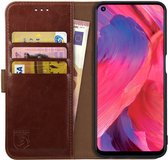 Rosso Element Oppo A54 Hoesje Book Cover Wallet Bruin